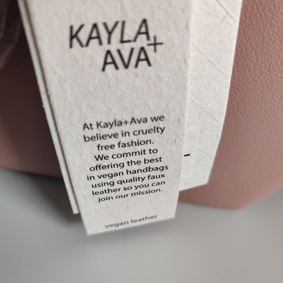 Kayla + Ava cross body bucket bag in blush pink - Picture 7 of 8